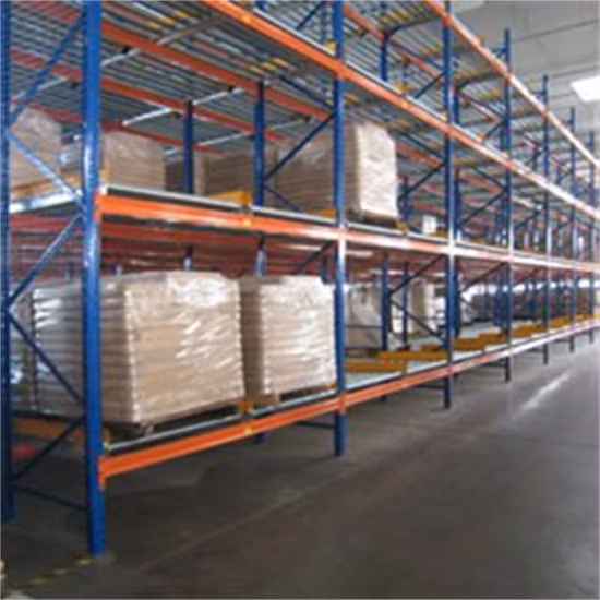 Warehouse Fifo Storage Racking System Flow Through Pallet Roller Racking