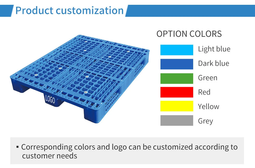 Manufacture OEM Heavy Duty Industrial Steel Reinforced Rack Single Double Face Stacking Grid Solid Cheap HDPE Warehouse Storage Euro Plastic Pallet Price