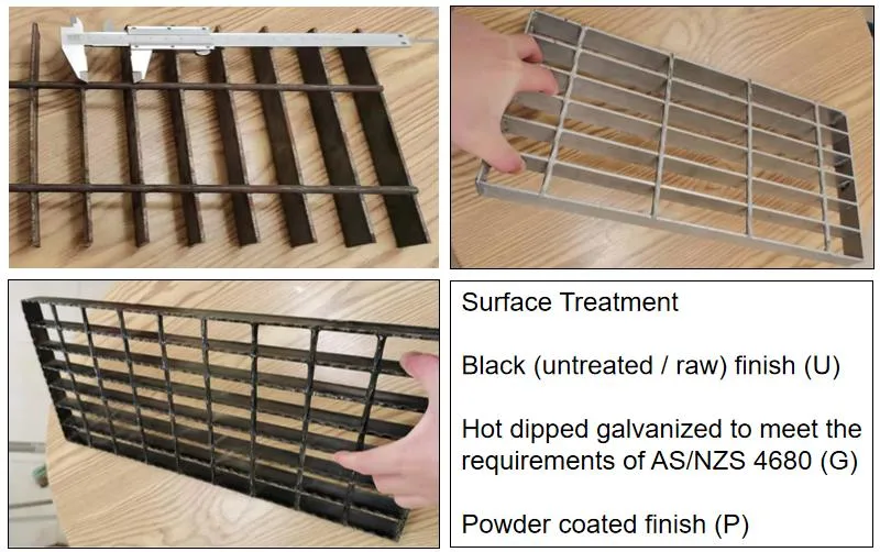 19-W-4 Galvanized Steel Light-Duty Bar Grating Platform Used Serrated Shape with 1" Depth Bearing Bar