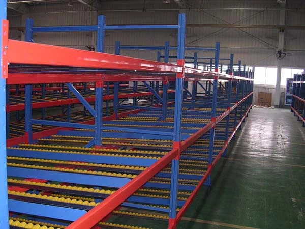 Warehouse Storage Gravity Carton Flow Rack.