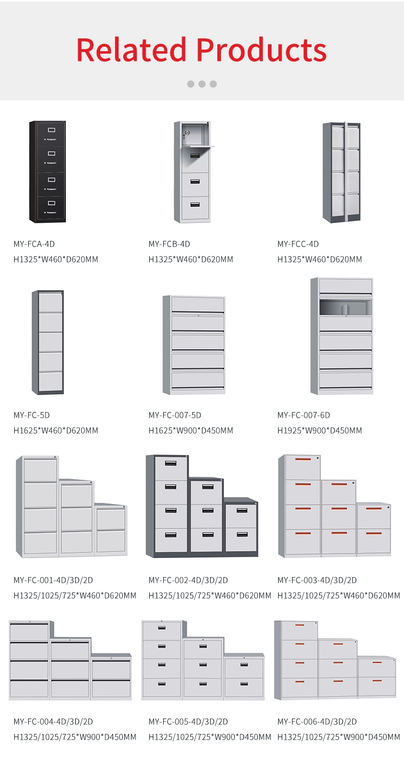 Office Furniture Steel 4 Drawer File Lateral Steel Metal Filing Cabinet