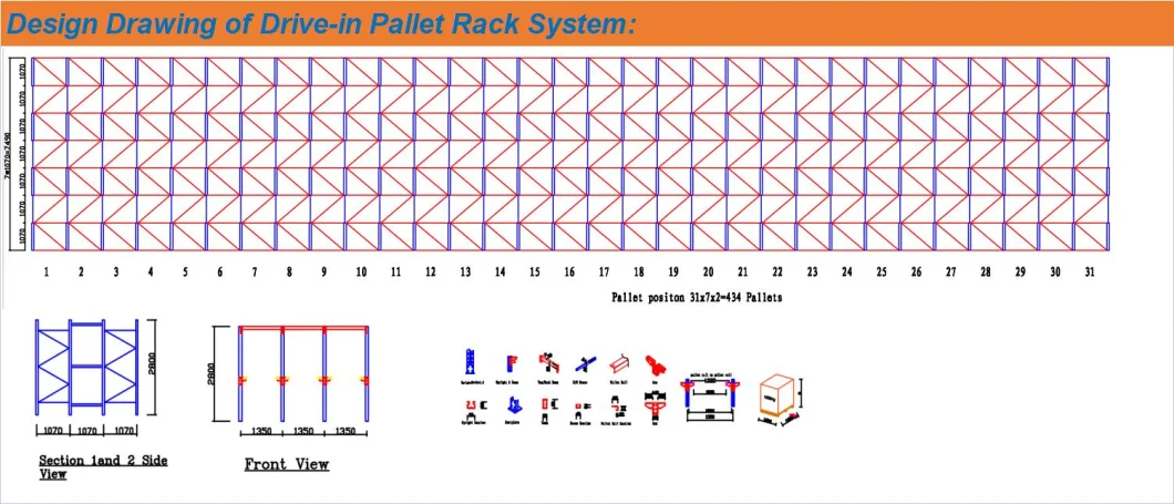 Factory Customized Drive in Racking Warehouse Shelving Storage Rack