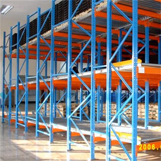 Écoulement de système de défilement ligne par ligne de stockage de Fifo d'entrepôt par le défilement ligne par ligne de rouleau de palette